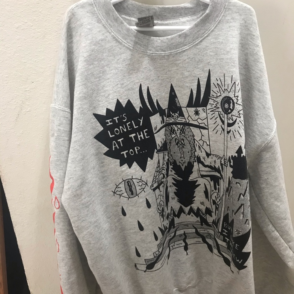 It’s lonely at the top sweater